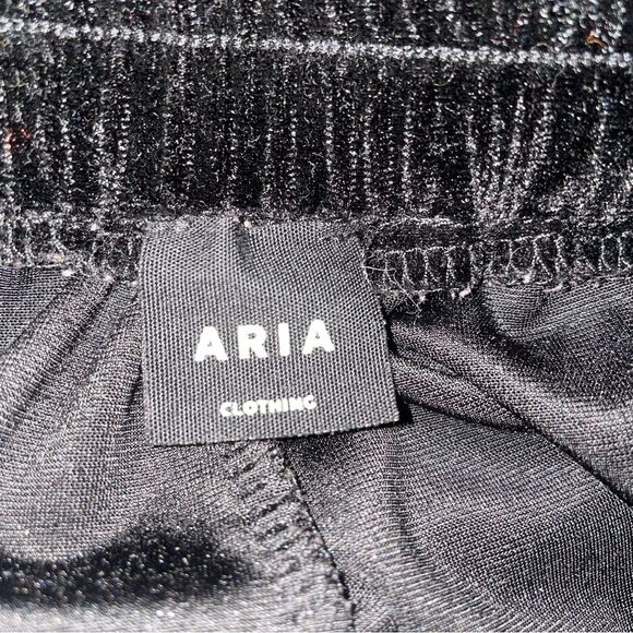 ARIA S Black Velvet Joggers Pull On - Picture 7 of 9